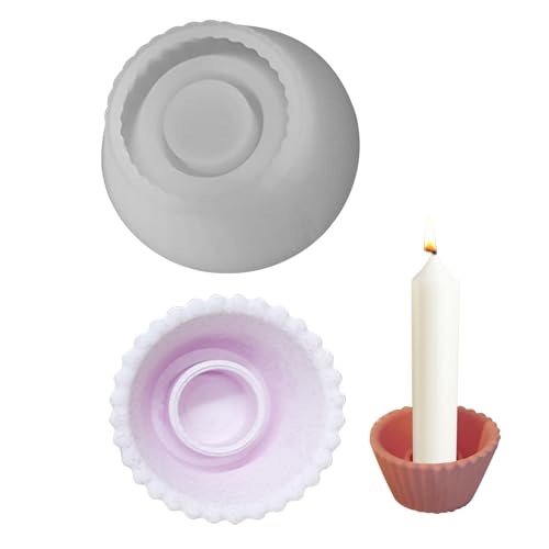 Vartegas Silikon Gießform Kerzenständer Blumenkugel 3D Design Für DIY Kerzenherstellung Handwerk Seifenformen Mit Stabilen Rahmen (B) von Vartegas