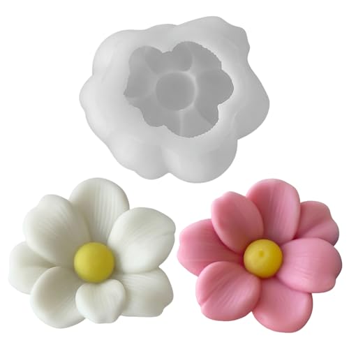 Vartegas Silikon-Gießformen Blumen 7.5x7x3cm Allium Kerzenformen Für DIY Basteln Kerzenherstellung Mit Blumenkugel-Design (A) von Vartegas