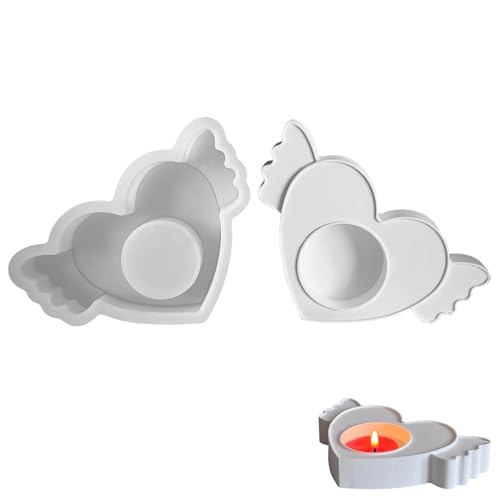 Vartegas Silikon Kerzenhalter Gießform Herzform DIY Handwerk Heimdekor Geschenk Valentinstag Hochzeit Basteln von Vartegas