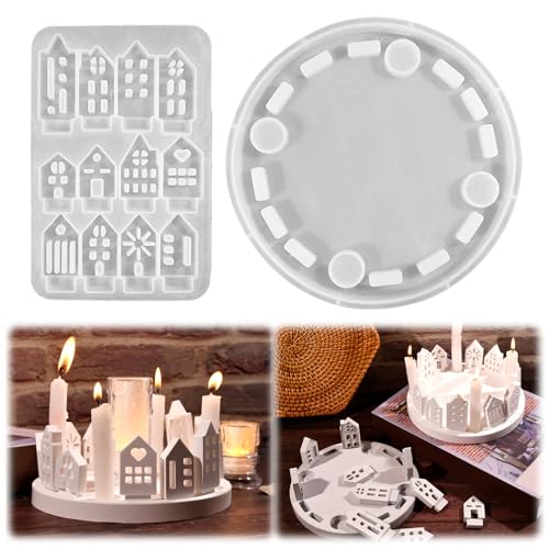 Vartegas Silikonform Kerzenständer Gießformen für Handwerk Geschenkset Hitzebeständig Präzises Gießen Flexibel Einfach Basteln von Vartegas