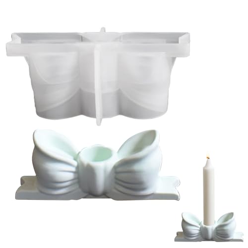 Vartegas Silikonformen Gießformen Schleife Kerzenhalter 3D Design Kerzenständer DIY Formen für Heimdekoration Kerzenherstellung mit Langlebigem Material Vartegas Silikonformen Gießformen Schleife Kerzenhalter 3D Design Kerzenständer DIY Formen für Heimdekoration Kerzenherstellung mit Langlebigem Material von Vartegas