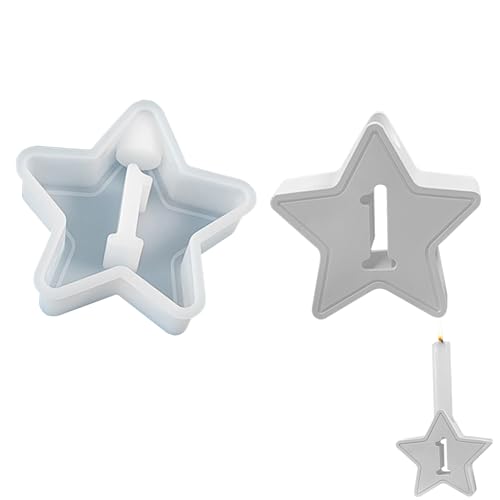 Vartegas Silikonformen Kerzenständer Gießform Zahlen Teelichthalter Für Weihnachtstischdeko Dekoration 11.2x10.8x3.2cm (D) von Vartegas