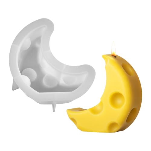 Vartegas Silikonformen Mond Gießformen Kerzenformen 2 Größen DIY Für Kerzen Seifen Selber Machen Harzdekoration Heimdekoration (B) von Vartegas