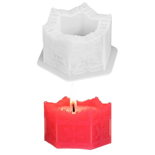 Vartegas Silikonformen Ostern 2er Set Kerzenhalter Hausform Gießformen Für DIY Kerzen Seifen Basteln Giessformen Aus Flexiblem Silikon (A) von Vartegas