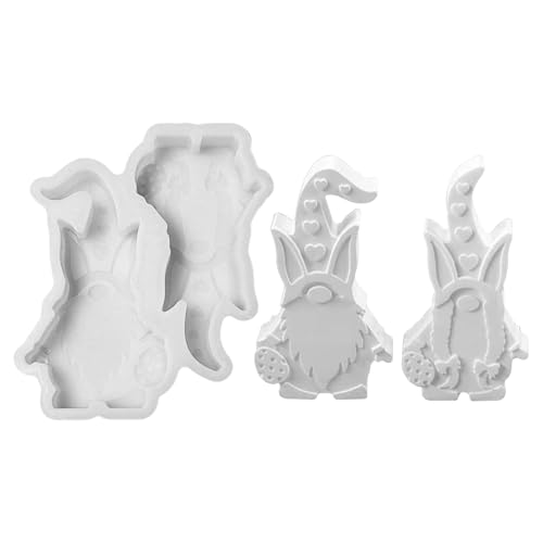 Vartegas Silikonformen Ostern Gnom Gießform Set für Gips Kerzen DIY 4 Größen Flexibel Hitzebeständig Lebensmittelecht (B) von Vartegas