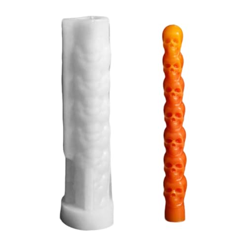 Vartegas Skull Rod Wax Casting Mould 1 Stück Präzisionsform Für Flammschalen Im Garten Outdoor Fackelanwendung Und Kreative Bastelprojekte Mit Hitzebeständigem Silikonmaterial von Vartegas