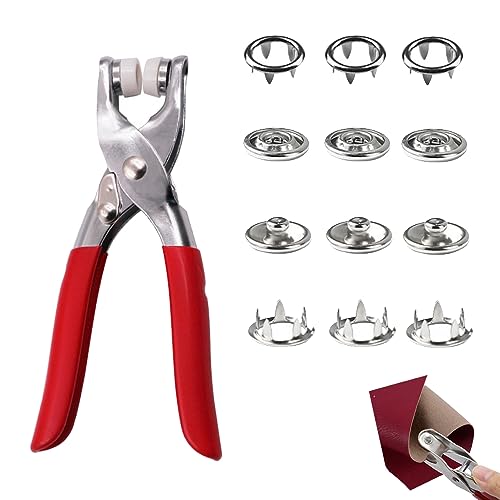 Vasemele 100 Kit Druckknöpfe Druckknopf Set mit Zange Druckknöpfe Ohne Nähen Werkzeugset mit Fünfpoliger Schließe Kleidung Nähzubehör Snaps Knöpfe Fünf-Krallen-Schnalle Metall-Druckknöpfen Vasemele 100 Kit Druckknöpfe Druckknopf Set mit Zange Druckknöpfe Ohne Nähen Werkzeugset mit Fünfpoliger Schließe Kleidung Nähzubehör Snaps Knöpfe Fünf-Krallen-Schnalle Metall-Druckknöpfen von Vasemele