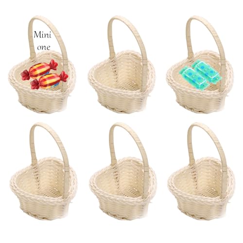 Vasemele 6 Stück Blumenkörbchen Hochzeit Kleiner Rattan Korb Weidenkorb mit Henkel Geflochtener Blumenkorb Mini Blumenkorb Streukörbchen Hochzeit Kleiner Korb mit Henkel Geschenkkorb Leer Vasemele 6 Stück Blumenkörbchen Hochzeit Kleiner Rattan Korb Weidenkorb mit Henkel Geflochtener Blumenkorb Mini Blumenkorb Streukörbchen Hochzeit Kleiner Korb mit Henkel Geschenkkorb Leer von Vasemele