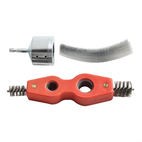 Kupferrohrreiniger für Bohrer, 15/22 mm, Rohrreinigungsbürsten-Set mit sechseckigem Griff, Metallrohrreiniger, 4-in-1 (15 mm + 22 mm) von Vasiumic