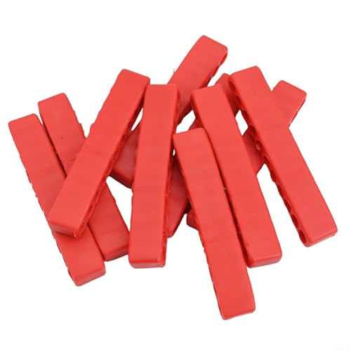 Vasiumic Schraubendreher-Bit-Halter, Aufbewahrungs-Organizer, 10 Stück, 1/4 Zoll Sechskantschaft, Bohrerständer, Kunststoff, Weichgummi, 6 oder 11 Loch Rack, Schwarz oder Rot (B) von Vasiumic