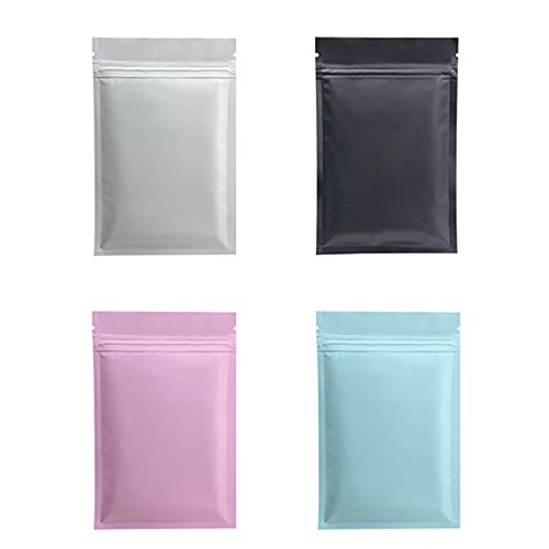 100 Stück Aluminiumfolie Zip Lock Bags, Doppelseitige Aluminiumfolie Vakuum Bags, mit Reißverschluss Zip Beutel Folie, für Süßigkeiten, Kekse, Nüsse (4 Farben) von Vastsea