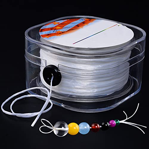 Vastsea Gummiband für Armbänder, 0.8mm Weiß Transparent Spule, 100M Klar Reißfest Nylonschnur, mit transparenter Box, für Perlenschmuck Armbänder Basteln Vastsea Gummiband für Armbänder, 0.8mm Weiß Transparent Spule, 100M Klar Reißfest Nylonschnur, mit transparenter Box, für Perlenschmuck Armbänder Basteln von Vastsea