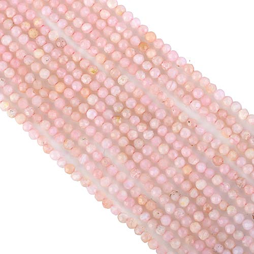 Rosafarbener Opal-Edelstein, kleine Perlen zur Schmuckherstellung, mikrofacettierte rosa Opal-Perlen, peruanischer rosa Opal, rund, facettierte Perlen, 25,4 cm, 1,5 mm Perlen, Opal-Edelsteinperlen Rosafarbener Opal-Edelstein, kleine Perlen zur Schmuckherstellung, mikrofacettierte rosa Opal-Perlen, peruanischer rosa Opal, rund, facettierte Perlen, 25,4 cm, 1,5 mm Perlen, Opal-Edelsteinperlen von Vatslacreations