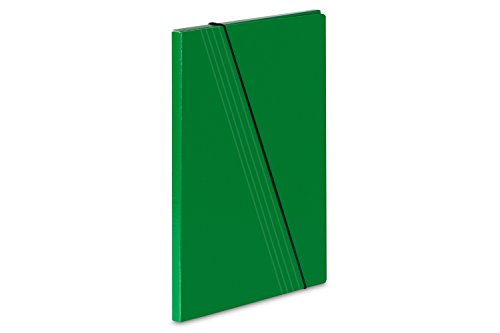 Einschlagmappe / Gummizugmappe mit 10mm Rückenbreite / DIN A4 / Farbe: grün von Vau-Pe