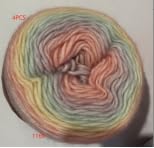Wolle Garn Farbverlauf, 400g (4x100g) Wolle zum Häkeln, Mehrfarbiges Gradient Häkelgarn, Schön Farbverlaufswolle, Super Weich Häkelgarn - Macaron von Vauki