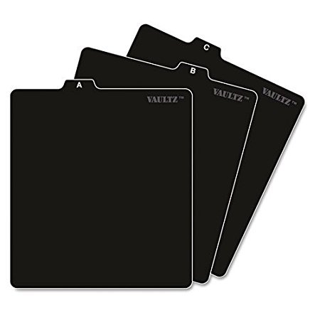 Vaultz VZ01176 CD- und DVD-Archivierungshandbücher, 26 Führungen pro Box, Schwarz Vaultz VZ01176 CD- und DVD-Archivierungshandbücher, 26 Führungen pro Box, Schwarz von Vaultz