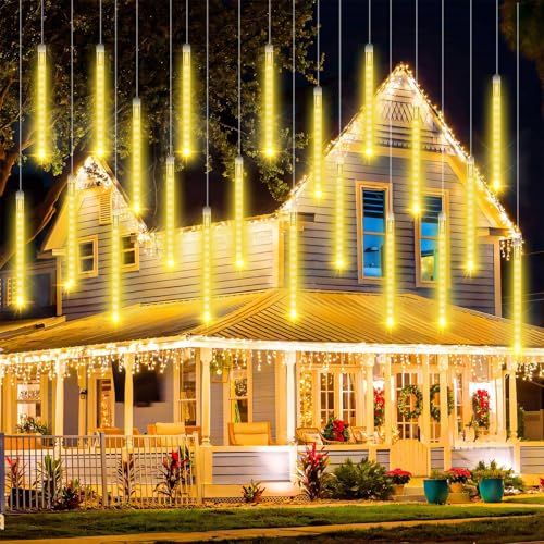 Vautvis Led Meteorschauer Lichterkette, 30cm 10 Röhren 240 Birnen Meteorschauer Regen Lichter, LED Lichterkette, Lichterkette Weihnachten Eisregen Regenlichterkette Weihnachtsbeleuchtung Warmweiß Vautvis Led Meteorschauer Lichterkette, 30cm 10 Röhren 240 Birnen Meteorschauer Regen Lichter, LED Lichterkette, Lichterkette Weihnachten Eisregen Regenlichterkette Weihnachtsbeleuchtung Warmweiß von Vautvis