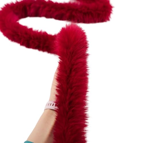 10m Kunstfell Band Breite 6cm Kunstfuchspelzband Dekoband Kunstfell Bordüre Plüschband Kunstpelz Pelzband zum Basteln Für DIY Nähen Handwerk Kleidung Weihnachtsdekorationen,Weinrot 10m Kunstfell Band Breite 6cm Kunstfuchspelzband Dekoband Kunstfell Bordüre Plüschband Kunstpelz Pelzband zum Basteln Für DIY Nähen Handwerk Kleidung Weihnachtsdekorationen,Weinrot von Vayliro