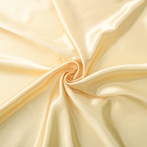 1m x 150cm Satinstoff Futterstoff Satin Stoff Meterware Dekostoff Modestoff Bekleidungsstoffe Bastelstoffe Nähstoffe Kleiderstoff Für DIY Basteln Hochzeitskleider Tischdecken,Champagner von Vayliro