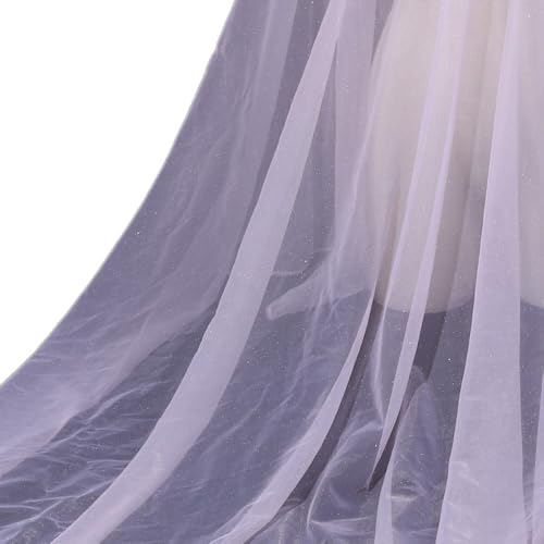 Tüllstoff 180cm x 300cm Tüll Dekostoff Glitzernder Tüll Stoff Meterware Netzstoff Bastelstoffe für DIY Nähen Kunsthandwerk Hochzeit Party Schleier Tüllrock Kleidungsdekoration,Rosa von Vayliro
