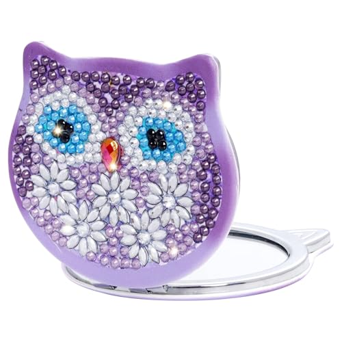 Vbxvsa DIY Diamond Painting Spiegel Kompakter Faltbarer Tragbarer Taschenspiegel für Mädchen Frauen Diamond Art Kits für Erwachsene(Lila) Vbxvsa DIY Diamond Painting Spiegel Kompakter Faltbarer Tragbarer Taschenspiegel für Mädchen Frauen Diamond Art Kits für Erwachsene(Lila) von Vbxvsa