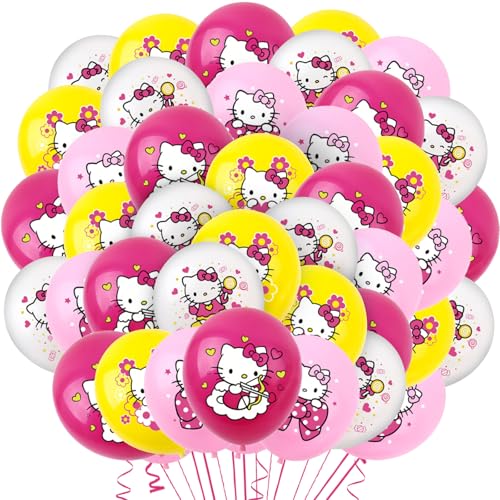 48 Stück Kitty Luftballons, Kitty Geburtstagsdeko Set, Kitty Geburtstag Ballons, Kitty Ballons Aus Latex, Helium Luftballon Kitty, Kitty Thema Ballons Deko, Party Supplies Für Jungen Und Mädchen 48 Stück Kitty Luftballons, Kitty Geburtstagsdeko Set, Kitty Geburtstag Ballons, Kitty Ballons Aus Latex, Helium Luftballon Kitty, Kitty Thema Ballons Deko, Party Supplies Für Jungen Und Mädchen von Vckjljid