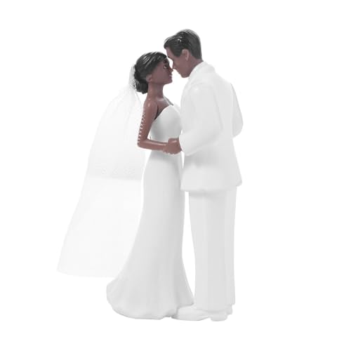 Brautpaar Hochzeitstortenaufsatz, dekorative Paar-Statue, Dekoration für Verlobungen, Hochzeiten und Jubiläen (weiß) von Vctitil