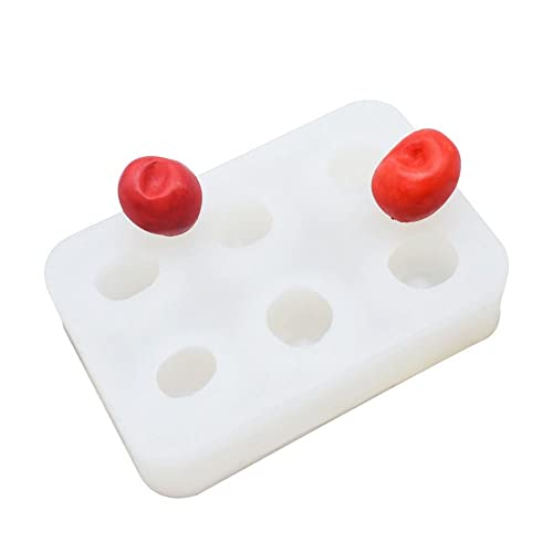 Vctitil 3D-Kirsch-Fondant-Formen zum Dekorieren von Kuchen, Silikonform für Cupcake-Aufsätze, Zuckerguss, Süßigkeiten, Rum-Paste Vctitil 3D-Kirsch-Fondant-Formen zum Dekorieren von Kuchen, Silikonform für Cupcake-Aufsätze, Zuckerguss, Süßigkeiten, Rum-Paste von Vctitil
