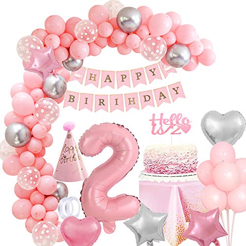 2.Geburtstag Mädchen Rosa Geburtstagsdeko 2Jahr Mädchen, Luftballon Geburtstag Mädchen 2 Deko Happy Birthday Girlande Dekoration Rosa Ballon 2 Folienballon für Mädchen 2.Geburtstag Mehrweg 2.Geburtstag Mädchen Rosa Geburtstagsdeko 2Jahr Mädchen, Luftballon Geburtstag Mädchen 2 Deko Happy Birthday Girlande Dekoration Rosa Ballon 2 Folienballon für Mädchen 2.Geburtstag Mehrweg von Vcumter