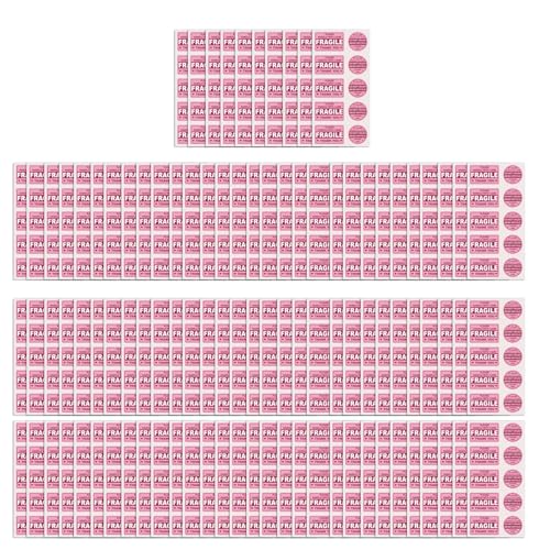100 Stück zerbrechliche Aufkleber, Warnaufkleber, 5,1 cm, 7,6 x 5,1 cm, nicht zerdrücken, verbiegen oder falten, Etikett für Verpackungen von Vdaxvme
