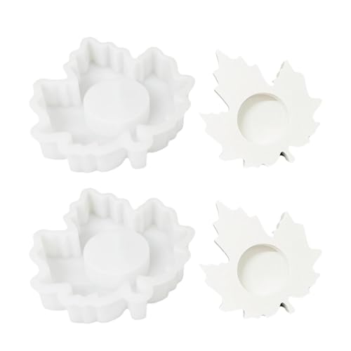 2 x Blattförmige Silikonhalter für Epoxidharz-Ständer, Teelichthalter, Schmucktablett, Heimdekoration 2 x Blattförmige Silikonhalter für Epoxidharz-Ständer, Teelichthalter, Schmucktablett, Heimdekoration von Vdaxvme