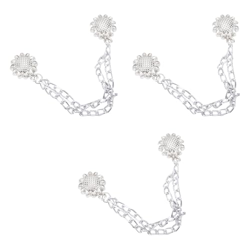 3 Stcs Metallmagnetknöpfe Blumen Magnete Klammern Magnetschnallen Mit Kettenhosen Klammern Kleidungsklamme Mit Kettenblüten Stifte Schnallen 3 Stcs Metallmagnetknöpfe Blumen Magnete Klammern Magnetschnallen Mit Kettenhosen Klammern Kleidungsklamme Mit Kettenblüten Stifte Schnallen von Vdaxvme