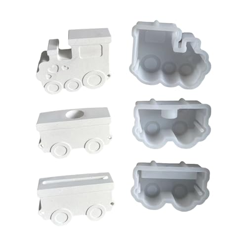 3 Stück Zugförmige Silikon-Kerzenständer-Formen Zugbox Harzformen für Epoxidharz-Teelichthalter 3 Stück Zugförmige Silikon-Kerzenständer-Formen Zugbox Harzformen für Epoxidharz-Teelichthalter von Vdaxvme