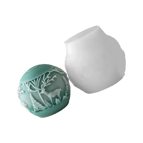 Silikonform in Kugelform, leicht zu lösen, Weihnachtskugel, Ornament, Heimdekoration, Seifenherstellung von Vdaxvme