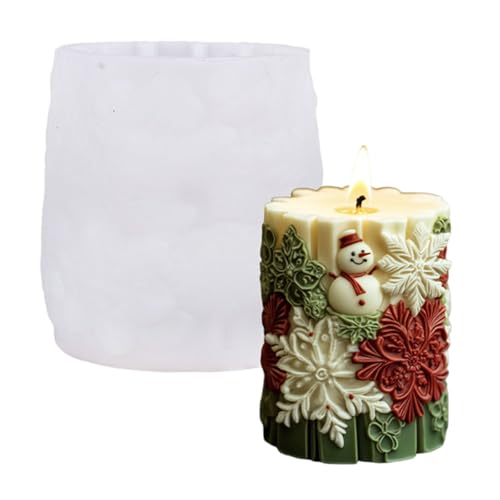 Silikonform mit Weihnachtsmotiven, Zylinderform, Silikonform für Seife, Schokolade, Backen, Epoxidharz, Weihnachten Silikonform mit Weihnachtsmotiven, Zylinderform, Silikonform für Seife, Schokolade, Backen, Epoxidharz, Weihnachten von Vdaxvme
