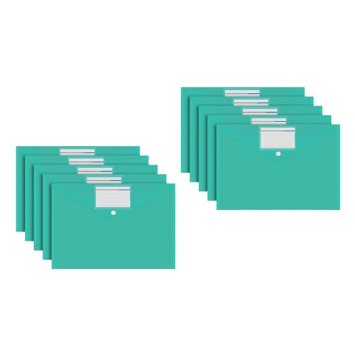 Vdaxvme 10 transparente Dokumentenmappen, Dokumentenmappen, Dokumententasche, Dokumententasche, 4 Fächer, Organizer, Büro von Vdaxvme