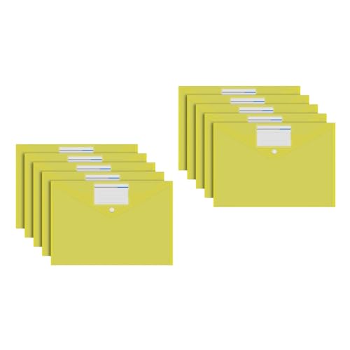 Vdaxvme 10 transparente Dokumentenmappen, Dokumentenmappen, Dokumententasche, Dokumententasche, 4 Fächer, Organizer, Büro von Vdaxvme