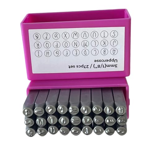 Vdaxvme 3 Mm Buchstabe Nummer Punches Metall Leder Stamper Prägewerkzeug Leder Stempelwerkzeug Für Schmuckverbindung Und Metallgravur Stamper von Vdaxvme