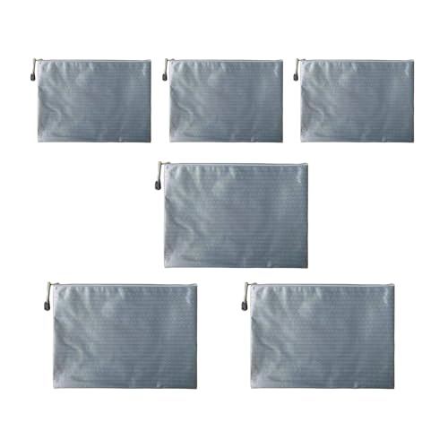Vdaxvme 6 x wasserabweisende Dokumententasche mit Reißverschlüssen, Oxford-Geldbeutel, Dokumenten-Organizer, Tasche, Dokumententasche, Dokumententasche, Aktentasche von Vdaxvme