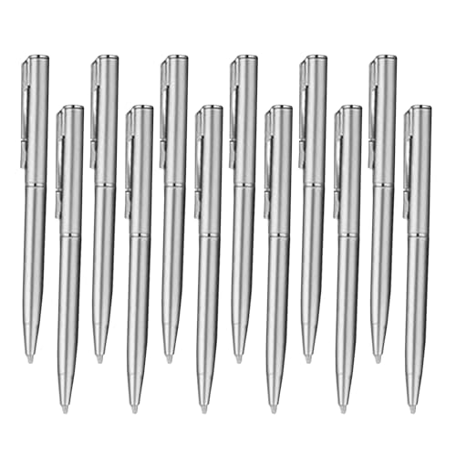 Vdaxvme Eleganter Dreh-Kugelschreiber, 1,0 mm, glattes Schreiben, schwarze Tinte, 12 Stück Vdaxvme Eleganter Dreh-Kugelschreiber, 1,0 mm, glattes Schreiben, schwarze Tinte, 12 Stück von Vdaxvme
