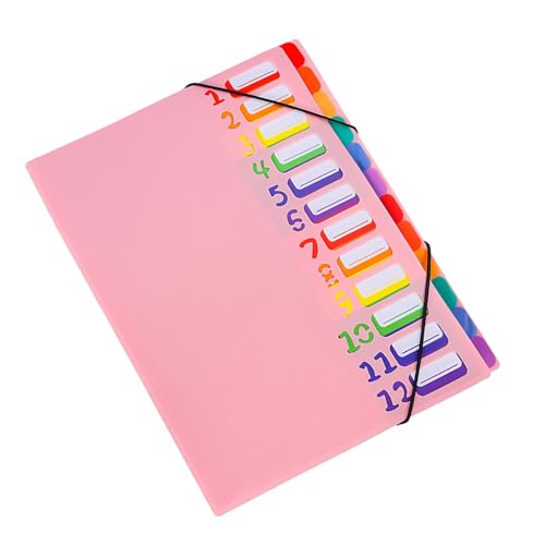 Vdaxvme Fächermappe mit 12 Fächern, bunt, farbkodiert, elastisch, wasserdicht, für Schule, Büro Vdaxvme Fächermappe mit 12 Fächern, bunt, farbkodiert, elastisch, wasserdicht, für Schule, Büro von Vdaxvme