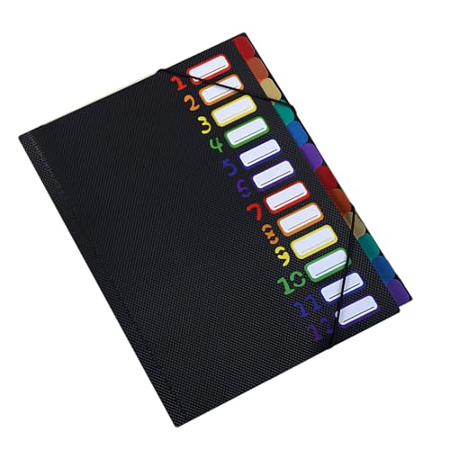 Vdaxvme Fächermappe mit 12 Fächern, bunt, farbkodiert, elastisch, wasserdicht, für Schule, Büro Vdaxvme Fächermappe mit 12 Fächern, bunt, farbkodiert, elastisch, wasserdicht, für Schule, Büro von Vdaxvme