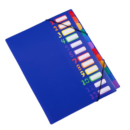 Vdaxvme Fächermappe mit 12 Fächern, bunt, farbkodiert, elastisch, wasserdicht, für Schule, Büro Vdaxvme Fächermappe mit 12 Fächern, bunt, farbkodiert, elastisch, wasserdicht, für Schule, Büro von Vdaxvme