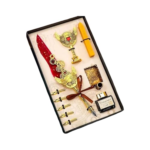 Vdaxvme Federstift und Tinten Set Kalligraphie Stift Dip Pen Set Füllfederhalter Set Wachssiegel Stempel Kits Kunstbedarf Vdaxvme Federstift und Tinten Set Kalligraphie Stift Dip Pen Set Füllfederhalter Set Wachssiegel Stempel Kits Kunstbedarf von Vdaxvme