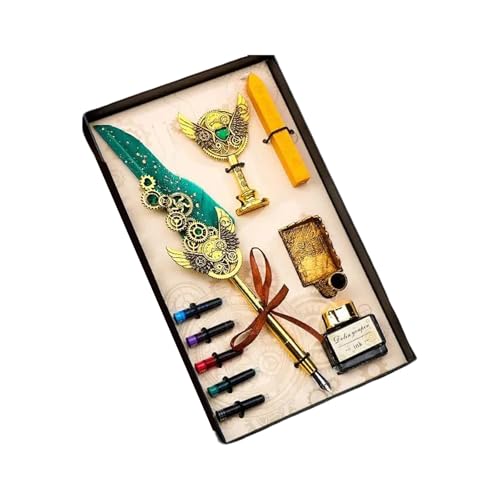 Vdaxvme Federstift und Tinten Set Kalligraphie Stift Dip Pen Set Füllfederhalter Set Wachssiegel Stempel Kits Kunstbedarf Vdaxvme Federstift und Tinten Set Kalligraphie Stift Dip Pen Set Füllfederhalter Set Wachssiegel Stempel Kits Kunstbedarf von Vdaxvme