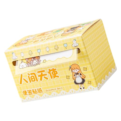 Vdaxvme Notizblock, Cartoon-Notizblock, ausziehbar, selbstklebend, 6 x 4 cm, selbstklebend, für Schule, Büro, 70 Blatt von Vdaxvme