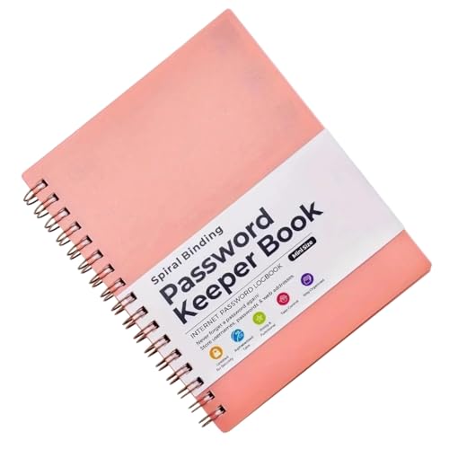 Vdaxvme Password Keeper Buch Spiralen Notizbuch Passwortbuch mit alphabetischen Registerkarten Praktischer Schreibblock von Vdaxvme