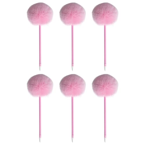 Vdaxvme Pelz-Kugelschreiber, lustiges Schreibwerkzeug, 0,7 mm, nachfüllbar, glatt zu schreiben, für Studenten, Frauen, Mädchen, Schreiben, 6 Stück Vdaxvme Pelz-Kugelschreiber, lustiges Schreibwerkzeug, 0,7 mm, nachfüllbar, glatt zu schreiben, für Studenten, Frauen, Mädchen, Schreiben, 6 Stück von Vdaxvme