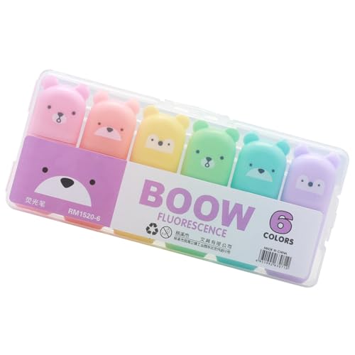 Vdaxvme Textmarker-Set mit 4/5/6 Farben, Cartoon-Textmarker, Textmarker, Bibelmarker, schön, fluoreszierend Vdaxvme Textmarker-Set mit 4/5/6 Farben, Cartoon-Textmarker, Textmarker, Bibelmarker, schön, fluoreszierend von Vdaxvme
