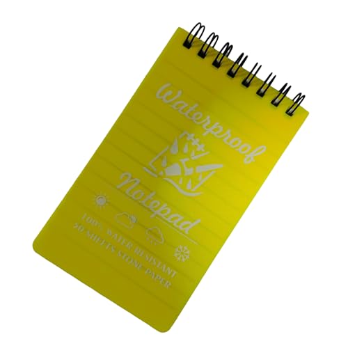 Vdaxvme Wasserdichte Notizbücher Praktisches Taschennotizbuch Kleine Notizblöcke Spiralen Linierte Seiten Feld Notizblock für Outdoor von Vdaxvme